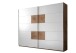 Schwebetürenschrank >Constantin< in Wildeiche / Weiß - 270x225x60cm (BxHxT)