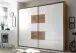 Schwebetürenschrank >Constantin< in Wildeiche / Weiß - 270x225x60cm (BxHxT)