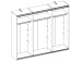 Schwebetürenschrank >Constantin< in Wildeiche / Weiß - 270x225x60cm (BxHxT)