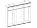 Schwebetürenschrank >Constantin< in Wildeiche / Weiß - 270x225x60cm (BxHxT)