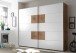 Schwebetürenschrank >Constantin< in Wildeiche / Weiß - 270x225x60cm (BxHxT)