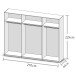 Schwebetürenschrank >Constantin< in Wildeiche / Weiß - 270x225x60cm (BxHxT)