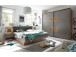 Bett >Constantin< in Wildeiche / Basaltgrau - 305x26x33cm (BxHxT)