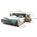 Bett >Constantin< in Wildeiche / Basaltgrau - 305x26x33cm (BxHxT)
