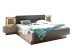 Bett >Constantin< in Wildeiche / Basaltgrau - 305x26x33cm (BxHxT)