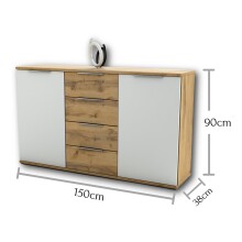 Sideboard >Constantin< - 150x90x38cm (BxHxT)