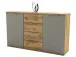 Sideboard >Constantin< in Wildeiche / Basaltgrau - 150x90x38cm (BxHxT)