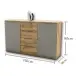 Sideboard >Constantin< in Wildeiche / Basaltgrau - 150x90x38cm (BxHxT)