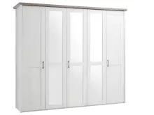 Kleiderschrank >Lebbie< in Pinie Weiß -...