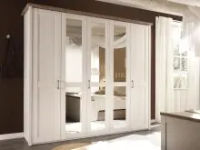 Kleiderschrank >Lebbie< in Pinie Weiß -...