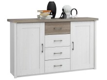 Sideboard >Lebbie< in Pinie Weiß -...