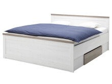 Schlafzimmer-Set >Lebbie< in Pinie Weiß - 241x49x42cm (BxHxT)
