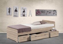 Bradford Modernes Einzelbett mit 3X Schubkästen 90 x...