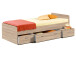 Bradford Modernes Einzelbett mit 3X Schubkästen 90 x 200 cm - Praktisches Jugendzimmer Kojenbett - 95 x 66 x 204 cm (B/H/T)