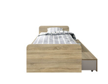 Bradford Modernes Einzelbett mit 3X Schubkästen 90 x 200 cm - Praktisches Jugendzimmer Kojenbett in Eiche Sonoma Optik - 95 x 66 x 204 cm (B/H/T)