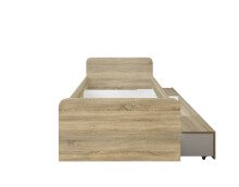 Bradford Modernes Einzelbett mit 3X Schubkästen 90 x 200 cm - Praktisches Jugendzimmer Kojenbett in Eiche Sonoma Optik - 95 x 66 x 204 cm (B/H/T)
