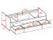 Bradford Modernes Einzelbett mit 3X Schubkästen 90 x 200 cm - Praktisches Jugendzimmer Kojenbett in Eiche Sonoma Optik - 95 x 66 x 204 cm (B/H/T)