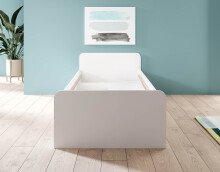 Bradford Modernes Einzelbett mit 3X Schubkästen 90 x 200 cm - Praktisches Jugendzimmer Kojenbett in Weiß - 95 x 66 x 204 cm (B/H/T)