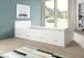 Bradford Modernes Einzelbett mit 3X Schubkästen 90 x 200 cm - Praktisches Jugendzimmer Kojenbett in Weiß - 95 x 66 x 204 cm (B/H/T)