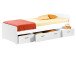 Bradford Modernes Einzelbett mit 3X Schubkästen 90 x 200 cm - Praktisches Jugendzimmer Kojenbett in Weiß - 95 x 66 x 204 cm (B/H/T)