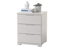 Nachtkommode >Nelli< in silberfarben - 46x61x42cm (BxHxT)