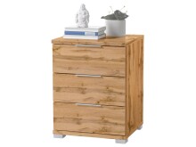 Nachtkommode >Nelli< in silberfarben - 46x61x42cm (BxHxT)