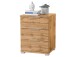 Nachtkommode >Nelli< in silberfarben - 46x61x42cm (BxHxT)