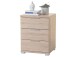 Nachtkommode >Nelli< in silberfarben - 46x61x42cm (BxHxT)