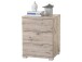 Nachtkommode >Nelli< in silberfarben - 46x61x42cm (BxHxT)