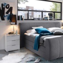 Nachtkommode >Nelli< in Weiß - 46x61x42cm (BxHxT)