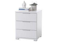 Nachtkommode >Nelli< in Weiß - 46x61x42cm...