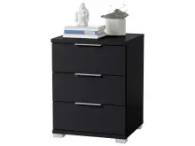 Nachtkommode >Nelli< in Schwarz - 46x61x42cm (BxHxT)