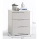 Nachtkommode >Nelli< in Pinie-Weiß - 46x61x42cm (BxHxT)