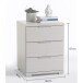 Nachtkommode >Nelli< in Pinie-Weiß - 46x61x42cm (BxHxT)