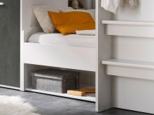 Etagenbett >Mimi< in Weiß/Betonoxid - 269x180x115cm (BxHxT)