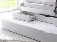 Bettgestell >Georgina< in Beton/weiß - 96x23,5x198cm (BxHxT)