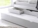 Bettgestell >Georgina< in Beton/weiß - 96x23,5x198cm (BxHxT)