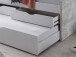 Bettgestell >Georgina< in Beton/weiß - 96x23,5x198cm (BxHxT)