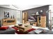 Vitrine >Bakersfield< in Wildeiche Bianco aus Metall - 80x199x37cm (BxHxT)