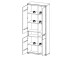 Vitrine >Bakersfield< in Wildeiche Bianco aus Metall - 80x199x37cm (BxHxT)