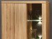 Vitrine >Bakersfield< in Wildeiche Bianco aus Metall - 80x199x37cm (BxHxT)