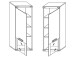 Hängevitrine >Bakersfield< in Wildeiche Bianco aus Metall - 40x123x37cm (BxHxT)