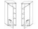 Hängevitrine >Bakersfield< in Wildeiche Bianco aus Metall - 40x123x37cm (BxHxT)