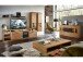 Hängevitrine >Bakersfield< in Wildeiche Bianco aus Metall - 40x156x37cm (BxHxT)