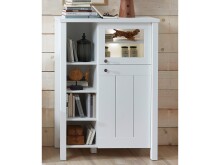 Vitrine >Sarah III< in Weiß aus Metall -...