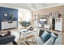 Vitrine >Sarah III< in Weiß aus Metall - 90x128x44cm (BxHxT)