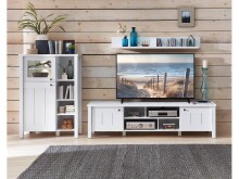 Vitrine >Sarah III< in Weiß aus Metall - 90x128x44cm (BxHxT)