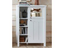 Vitrine >Sarah III< in Weiß aus Metall -...