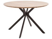 Esstisch >Tyrus< in Wildeiche aus MDF - 120x76x120cm (BxHxT)