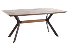 Esstisch >Shayna< in Schwarz/matt aus MDF - 160x76x90cm (BxHxT)